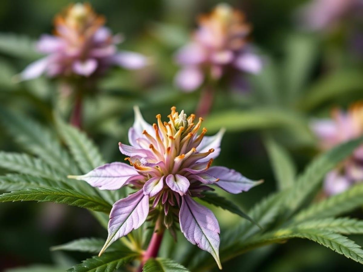 gros plan sur une fleur de cbd