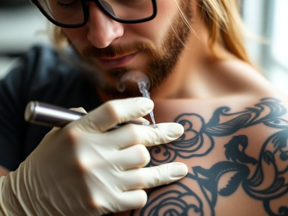 Vapoter avant de se faire tatouer