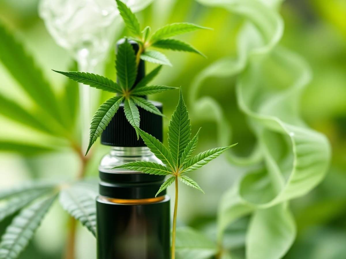 femme qui vapote une e-cigarette électronique au CBD