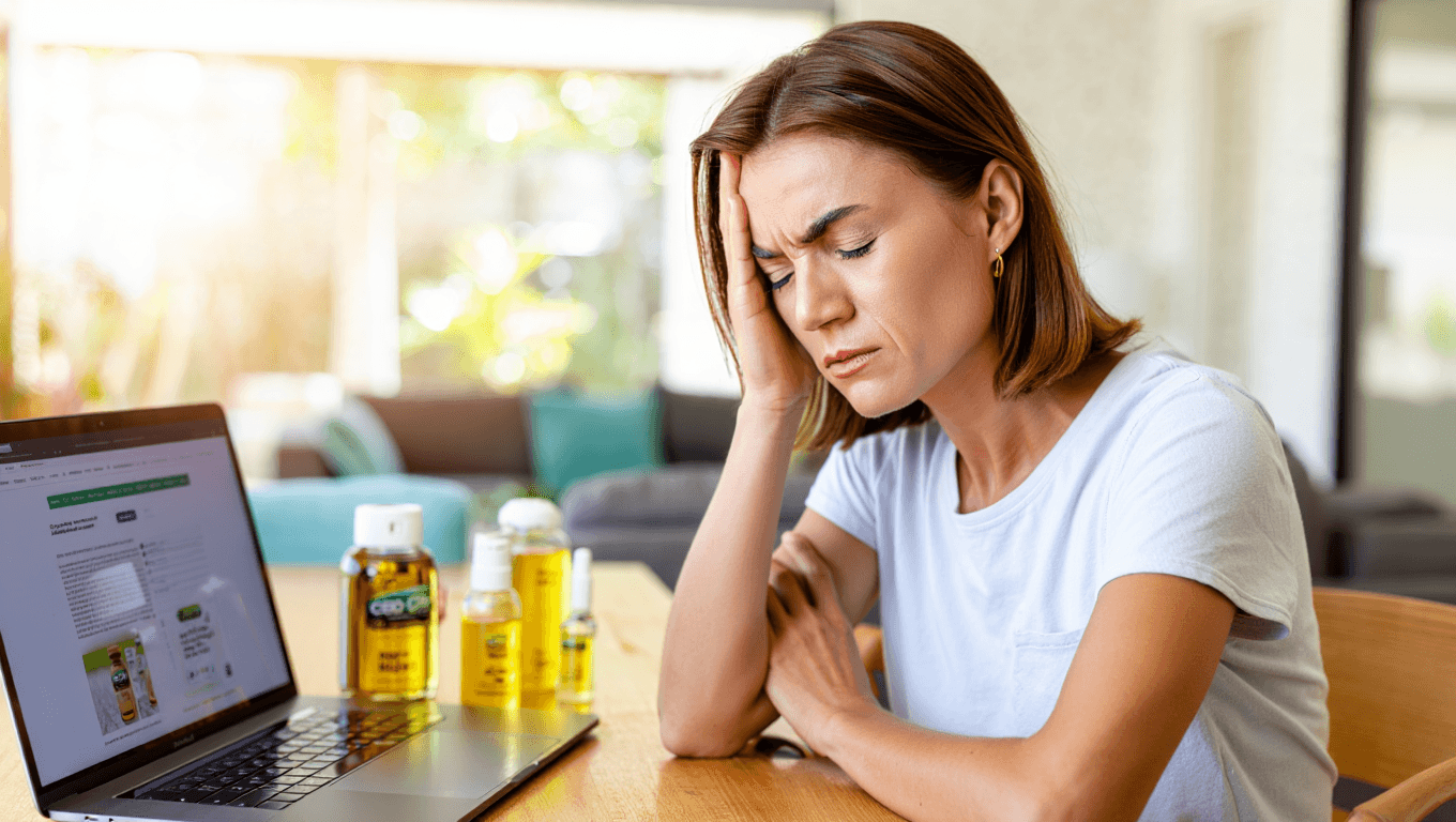 Plusieurs produits content du CBD